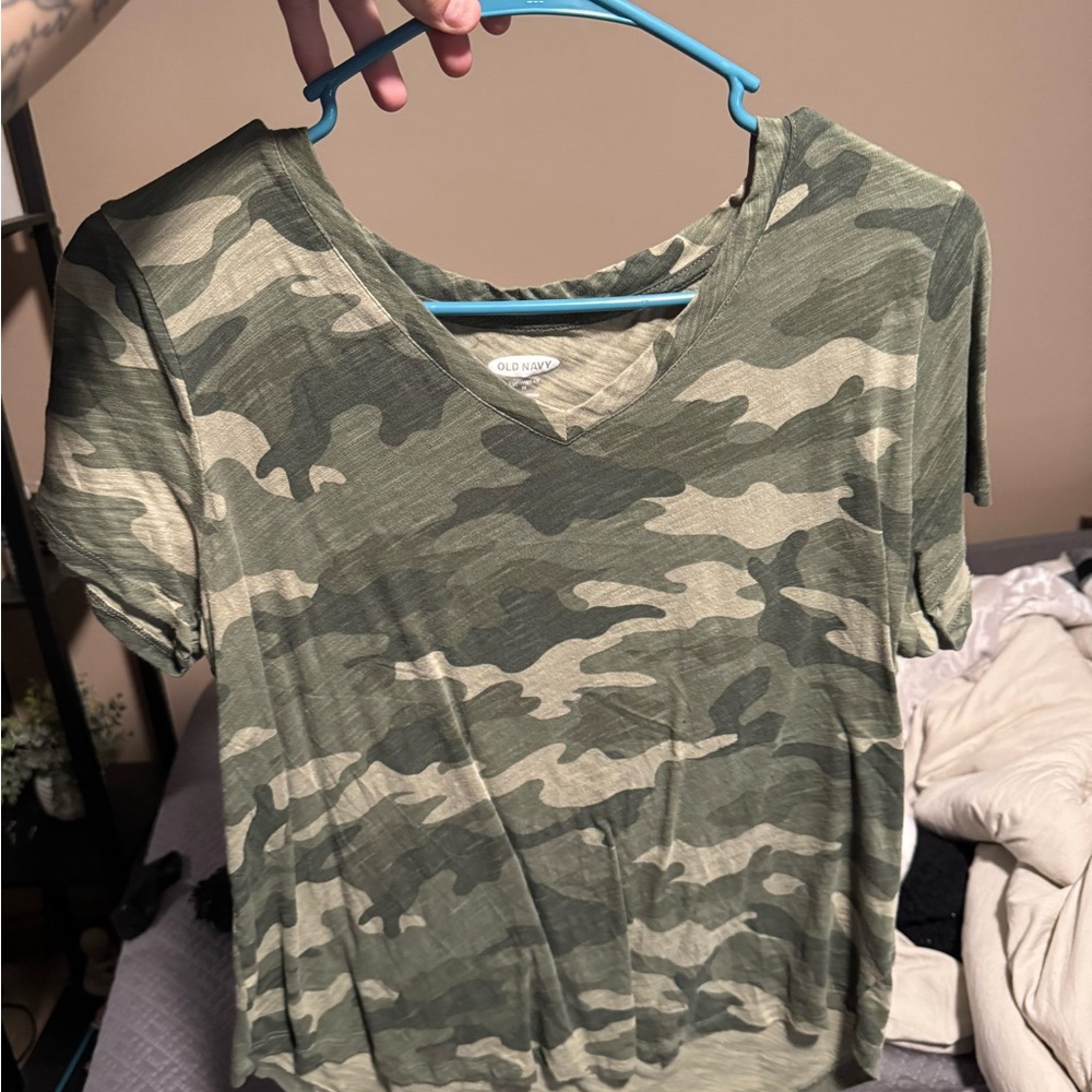 Old Navy Women's Camouflage Top - Green